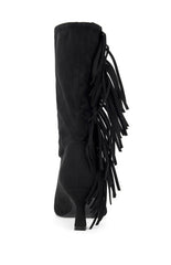 Women's Sariah Black Fringe Booties