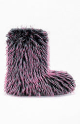 Women's Lenix Pink Faux Fur Booties
