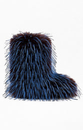 Women's Lenix Blue Faux Fur Booties