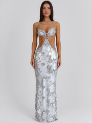 Allira Maxi Dress Silver