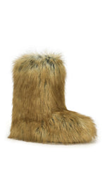 Women's Nadianna Tan Redfox Faux Fur Platform Boots