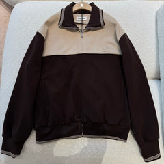 MiuMiu Women's Spring/Fall Fashion Casual Collared Zipper Color-Block Cardigan Jacket #79326