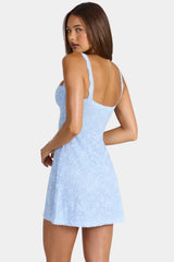 Lace Mini Dress In Arctic Blue