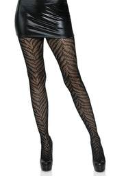 Zebra Fishnet Tights