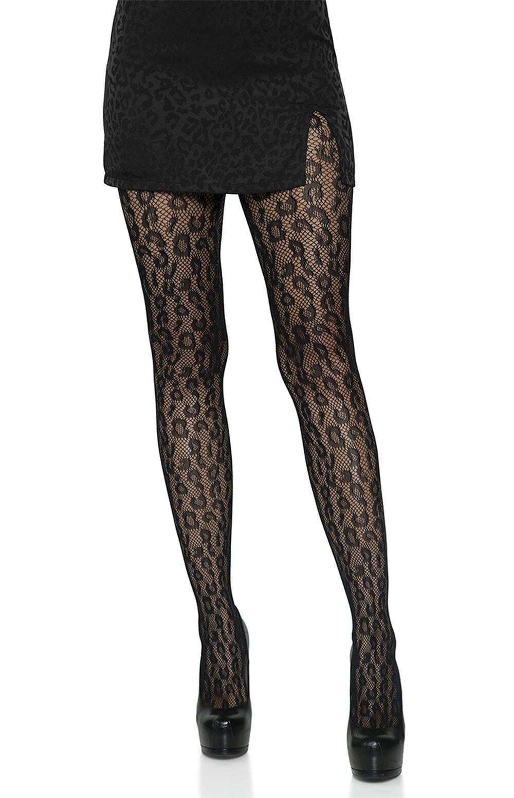 Leopard Net Tights