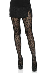 Leopard Net Tights