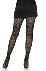 Leopard Net Tights