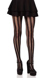 Kyra Striped Fishnet Tights