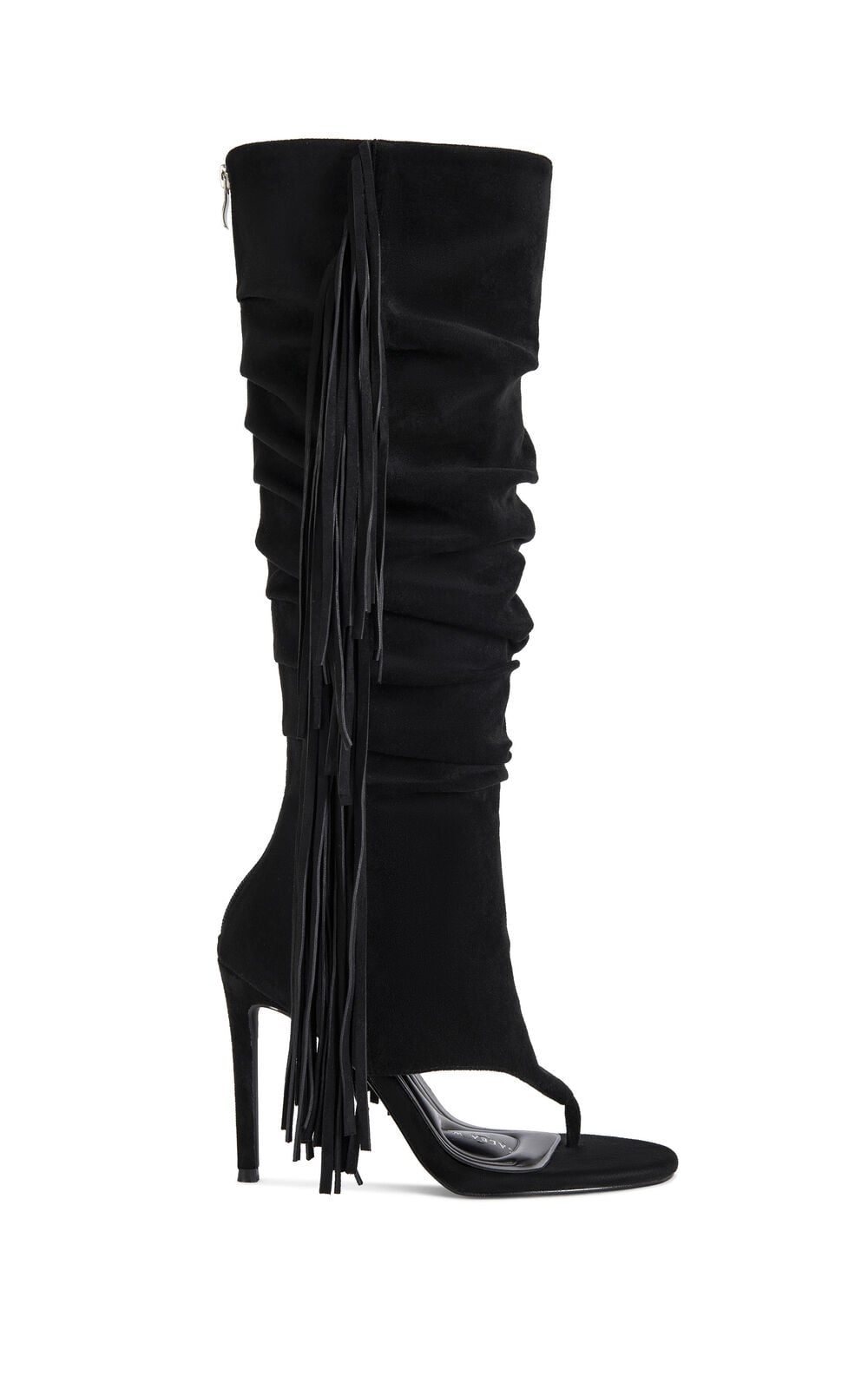 Women's Johanna Black Fringe Stiletto Booties