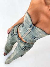 Joelle Corset Top Denim