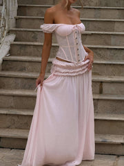 Lubela Maxi Skirt Blush