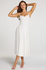 Modal Lace-Trim Midaxi Dress In White
