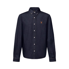 LOUIS VUITTON Denim Long-Sleeved Shirt and Shorts #386493