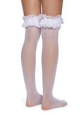 Angel Come On Over Fishnet Thigh Highs
