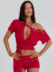 Janiya Shorts Red