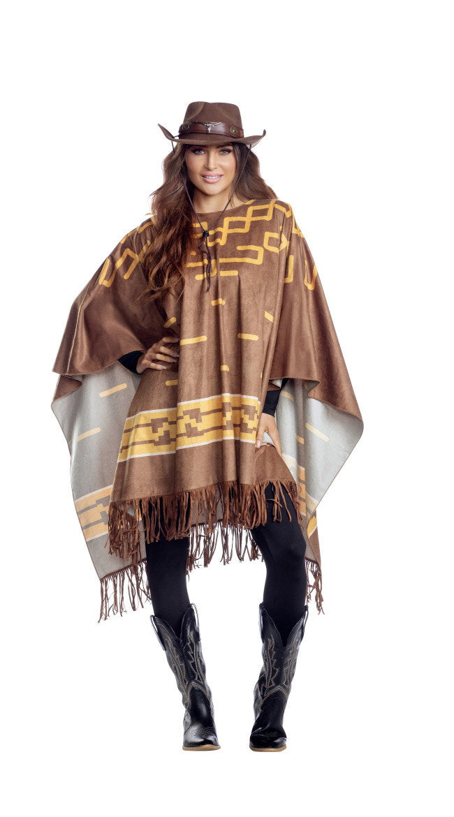 Unisex Cowboy Poncho Costume - Image 1