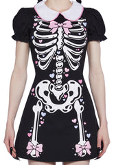 Rattle My Bones Mini Dress - Hearts