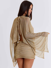 Vanna Mini Dress Gold