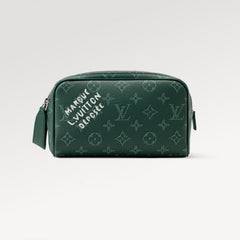 LOUIS VUITTON DOPP KIT Mini Toiletry Bag Monogram Heritage Canvas Zipper Mini Wallet Bag Bags #82262A