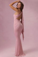 Jersey Bridesmaid Dress In Blush Pink