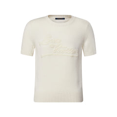 LOUIS VUITTON Embroidered Signature Knit Top #387202