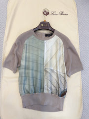 Loro Piana Maestrale Top Silk Burnt Sugar Vory Light Brown Jumpers #387740