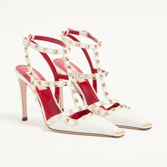 Valentino Rockstud Kidskin Pumps 100mm for Woman in Light Phard #393373