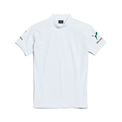 Balenciaga x PUMA Women's and Men's CAT Print White Technical Stretch Fabric Fitted T-shirt #333096