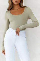 Base Second Skin Long Sleeve Bodysuit Sage