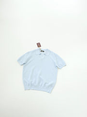 Loro Piana Cerulean Fusion Linen Silk Savan Polo_shirt Smart Casual Men's T-shirts #386302