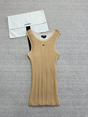 CHANEL Top-Quality Version Tank Cotton orange #387710