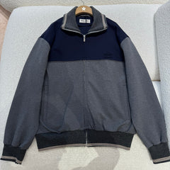 MiuMiu Women's Spring/Fall Fashion Casual Collared Zipper Color-Block Cardigan Jacket #79326