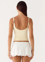 Overdue Low Rise Mini Skort - White