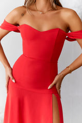 Dear Emilia Blushing Cinderella Maxi Dress Red