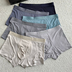 Prada Men's Modal Lightweight High Elastic Solid Color Breathable Boxer Shorts #333082