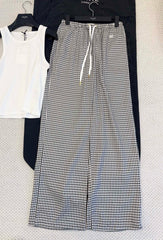 Celine Silk Cotton Blend Plaid Pants #387902