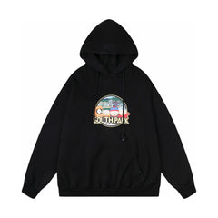 Vetements Men's Fall And Winter Black Retro Show Models Letter Print Oversized Os Loose Silhouette Couple Casual Round Neck Pullover Sweatshirt #81652