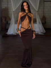 Rai Maxi Skirt Chocolate