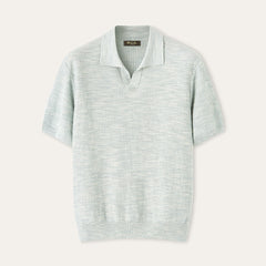 Loro Piana Cerulean Fusion Linen Silk Savan Polo_shirt Smart Casual Men's T-shirts #386302