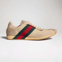 GUCCI Gucci Tempo Sneaker in Dark Grey Mesh and Suede #395421