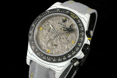 NIGO Rolex Men's Translucent Astronaut 3-D Embossed Moon Dial Mechanical Watch #nigo72539