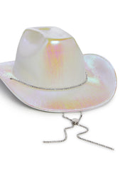 Gleam And Glow Cowboy Hat - White