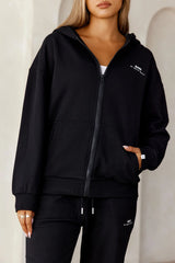 Base Zip Up Sydney Hoodie Black