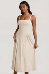 Modal A-Line Midaxi Dress In Ivory