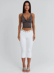 Azul Capri Pants White