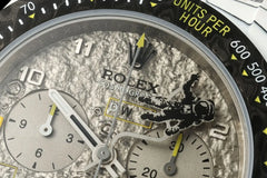 NIGO Rolex Men's Translucent Astronaut 3-D Embossed Moon Dial Mechanical Watch #nigo72539