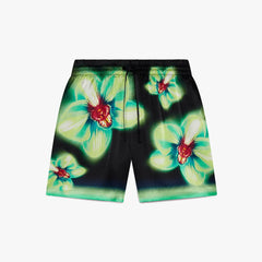 Casablanca Orchid Glitch Short Sleeve Silk Shirt and Shorts #387465
