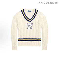 Ralph Lauren Men's Polo Solid Color V-neck Pullover Long-sleeved Autumn And Winter Knitted Wool Polo