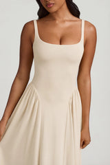Modal A-Line Midaxi Dress In Ivory