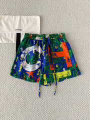 CHANEL Shorts Silk Multicolor #386380